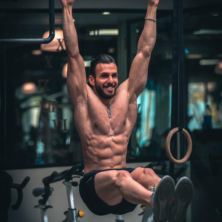 Professional gym interior with weight equipment